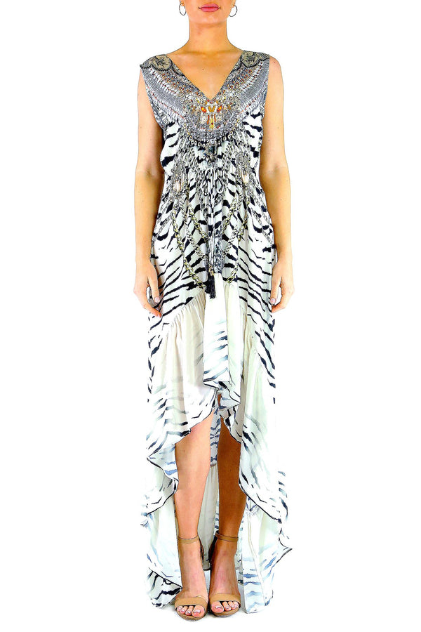 Black & White Long Cocktail Dresses