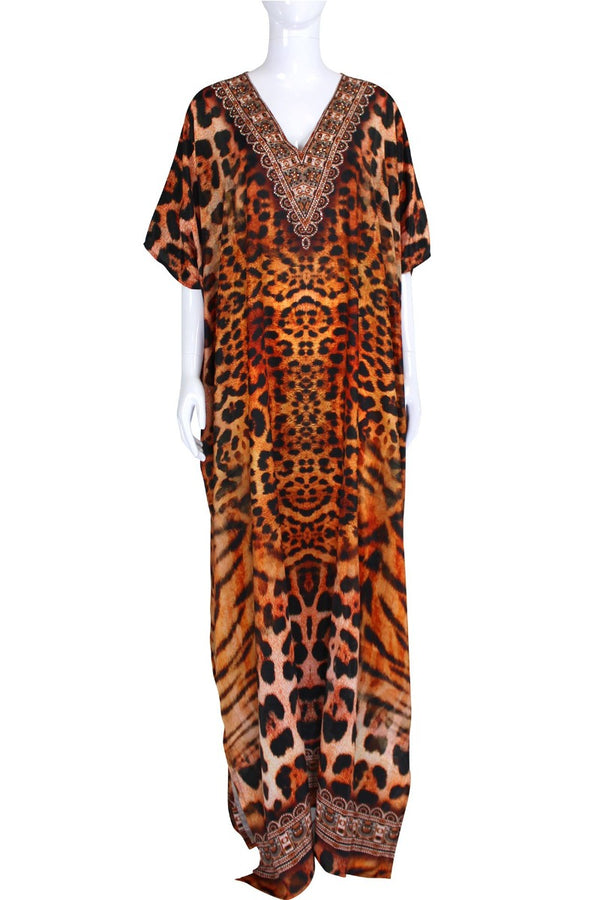 colors of Fashion, long caftan, long beach kaftan, ladies kaftan,