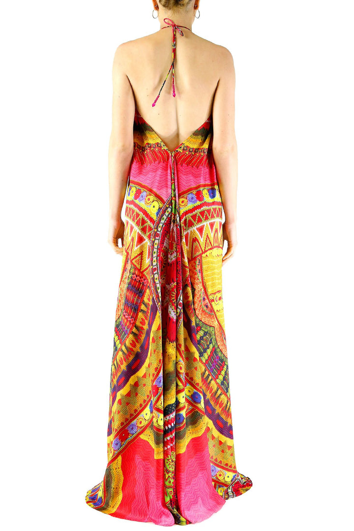 high low dresses for ladies, maxi dresses for women orange, long casual dresses, Colors of Fashion,