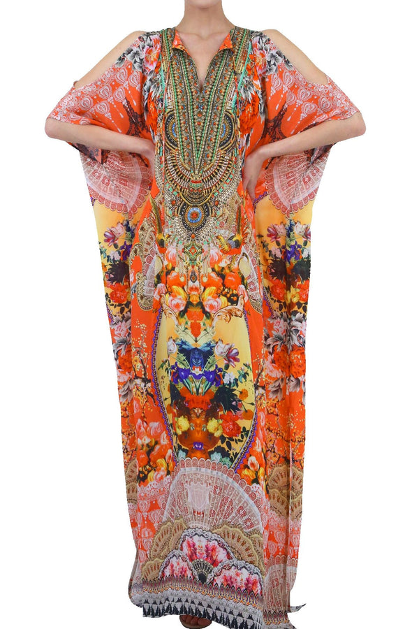 caftan dresses for ladies, kaftan clothing, Colors of Fashion, long sleeve caftan,