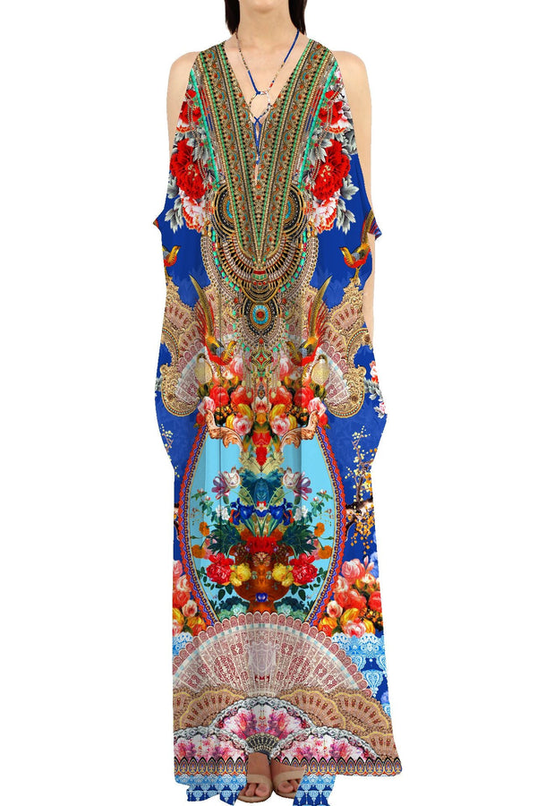 Colors of Fashion, silk caftan dress, formal kaftan dress,