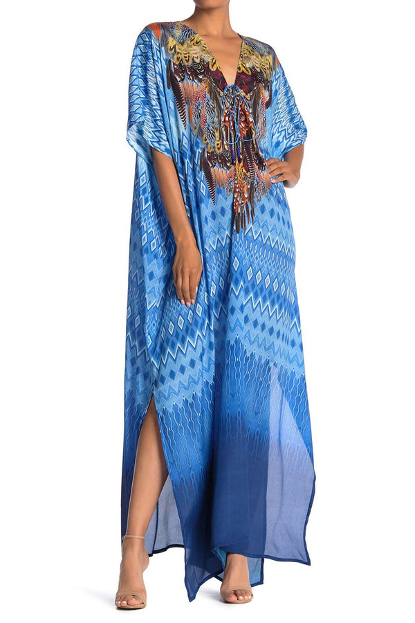 Blue Long Kaftan Dress