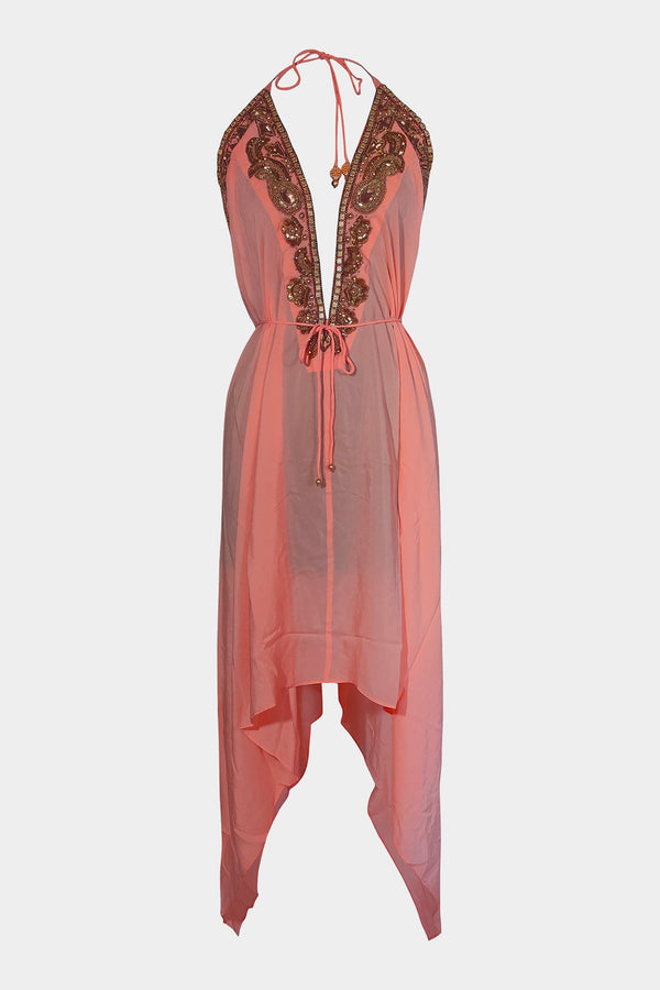 Artisan Scarf Dress in Embellished