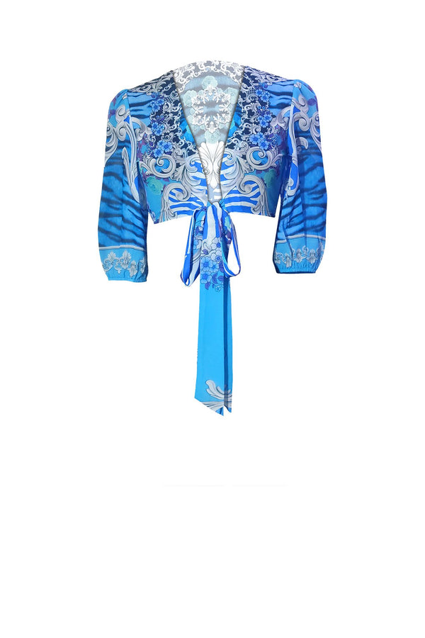 Full Sleeve Top in Aqua Blue