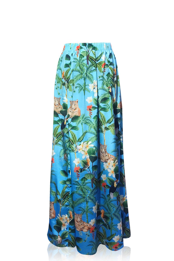 Sky Azure Long Maxi Skirt
