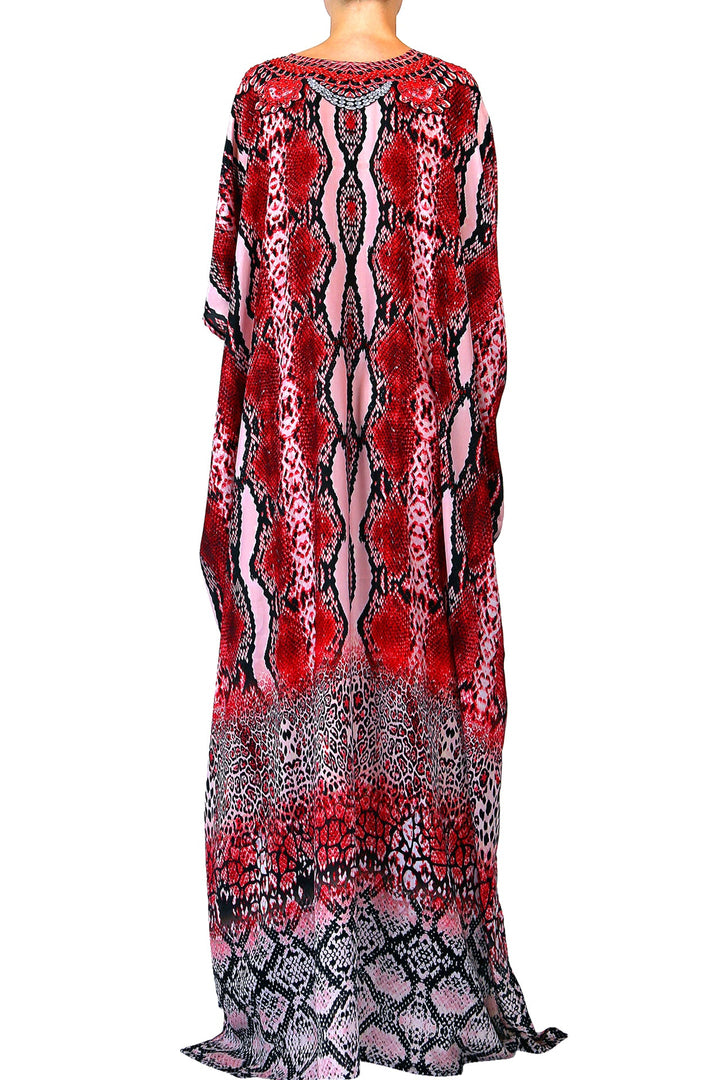 Colors of Fashion, silk caftan dress, formal kaftan dress, kaftan evening dress,