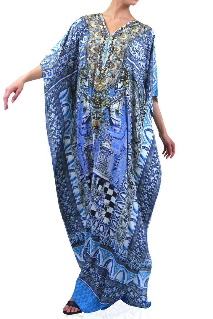 silk caftan dress, formal kaftan dress, kaftan evening dress, formal caftan dress, Colors of Fashion,