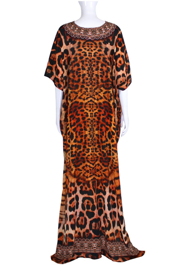 summer caftan, silk kaftan, Colors of Fashion, long caftan,