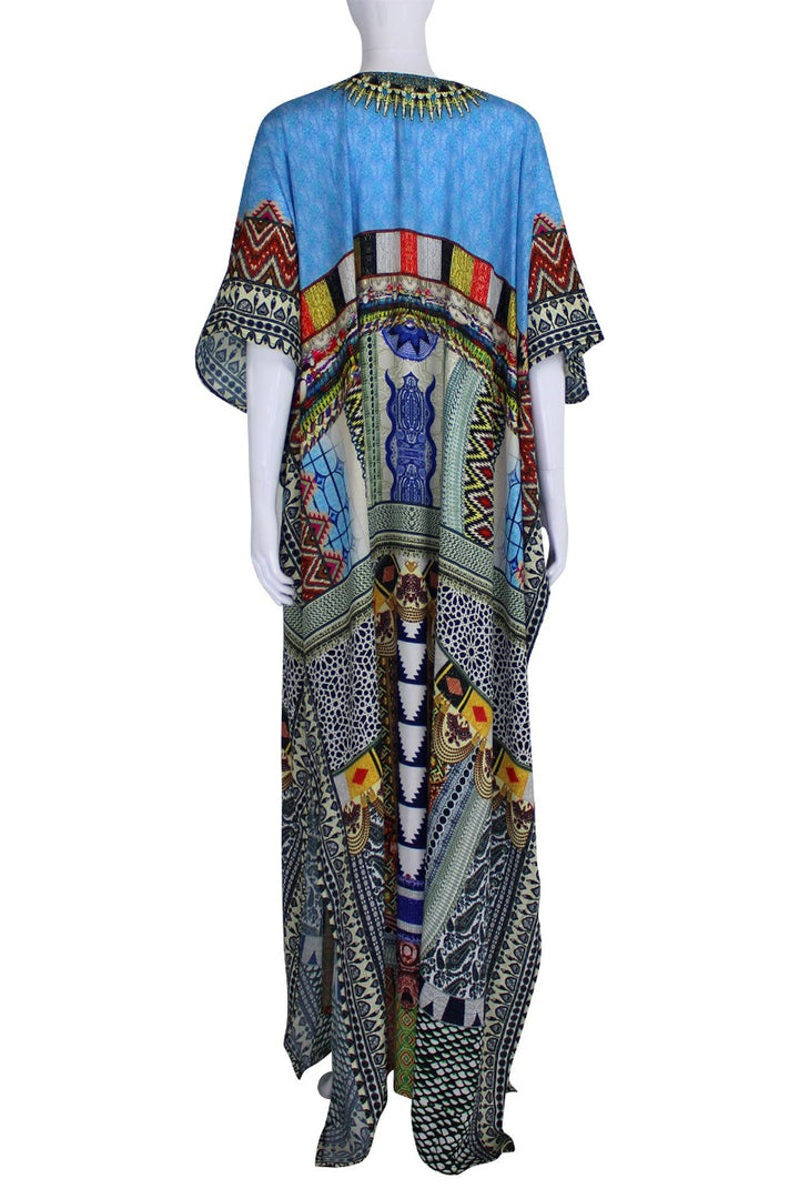 luxury caftan, long sleeve kaftans, Colors of Fashion, long kaftan,