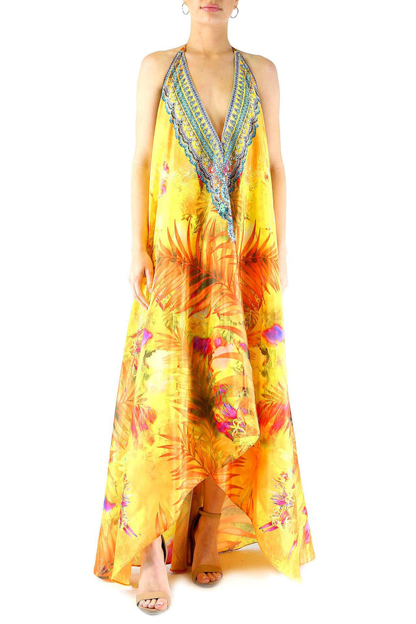 v neck maxi dress,
tropical maxi dress,
tall maxi dress, Colors of Fashion,