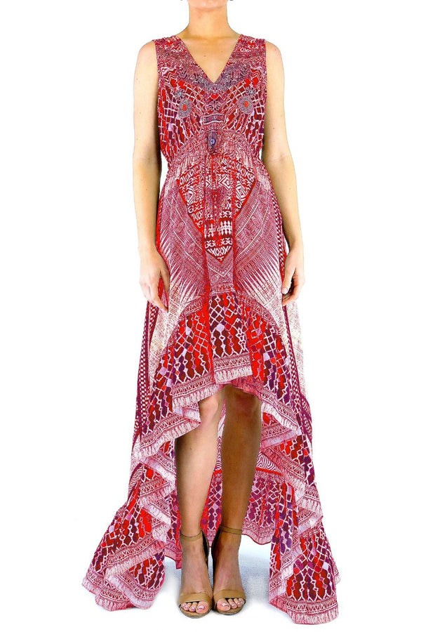 Red Hi-Low Dress