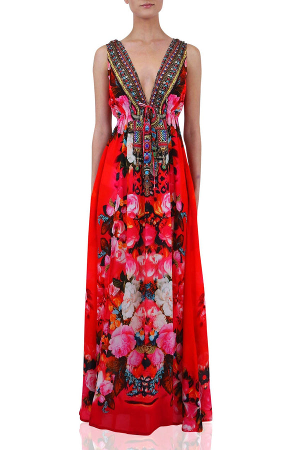 Red Designer Cute Maxi Dresses