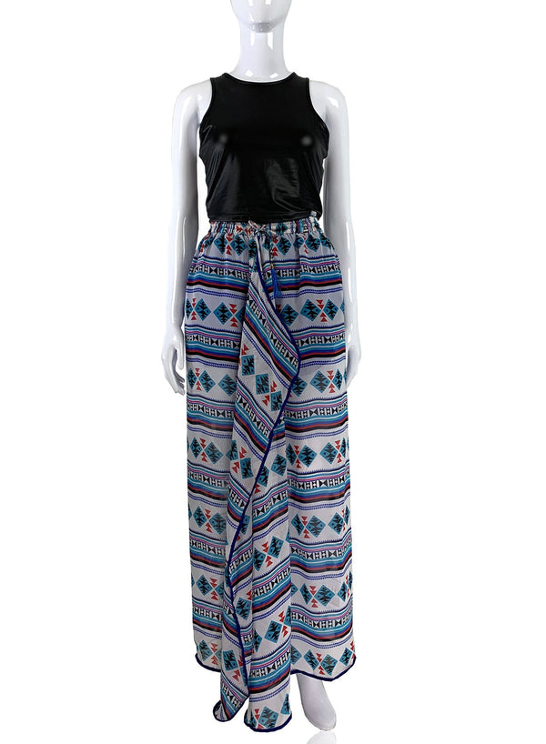 Long Skirt In Native Blue